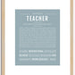 Teacher | Name Art Print