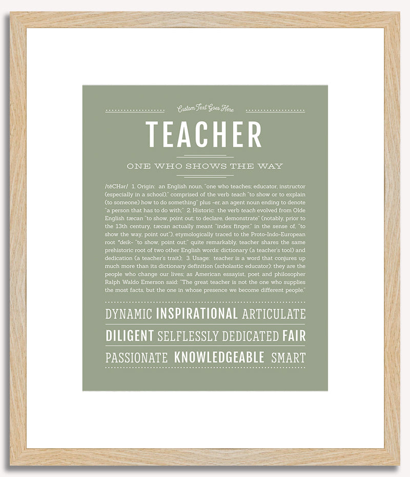 Teacher | Name Art Print