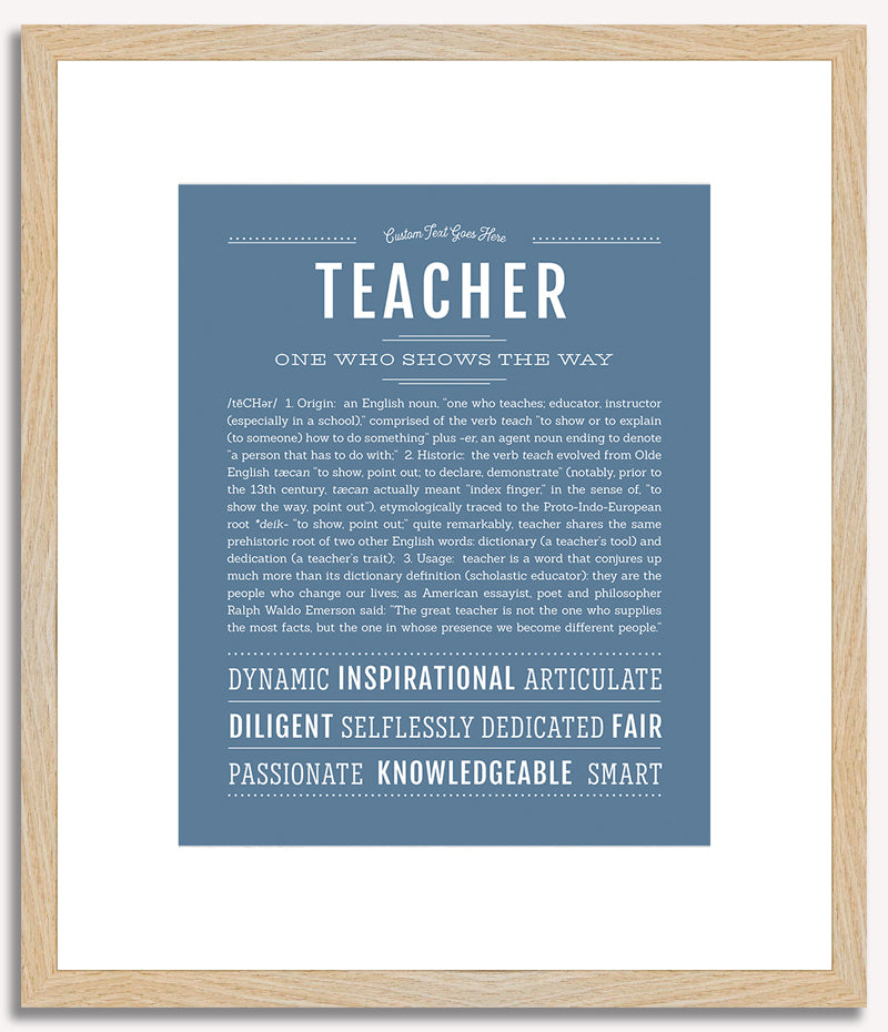 Teacher | Name Art Print