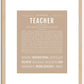 Teacher | Name Art Print