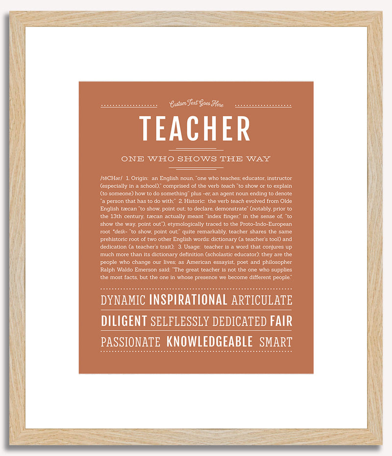 Teacher | Name Art Print