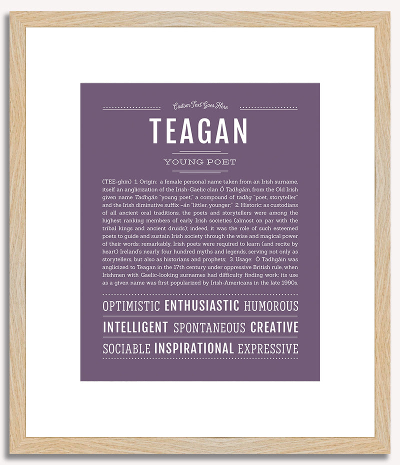 Teagan (male) | Name Art Print