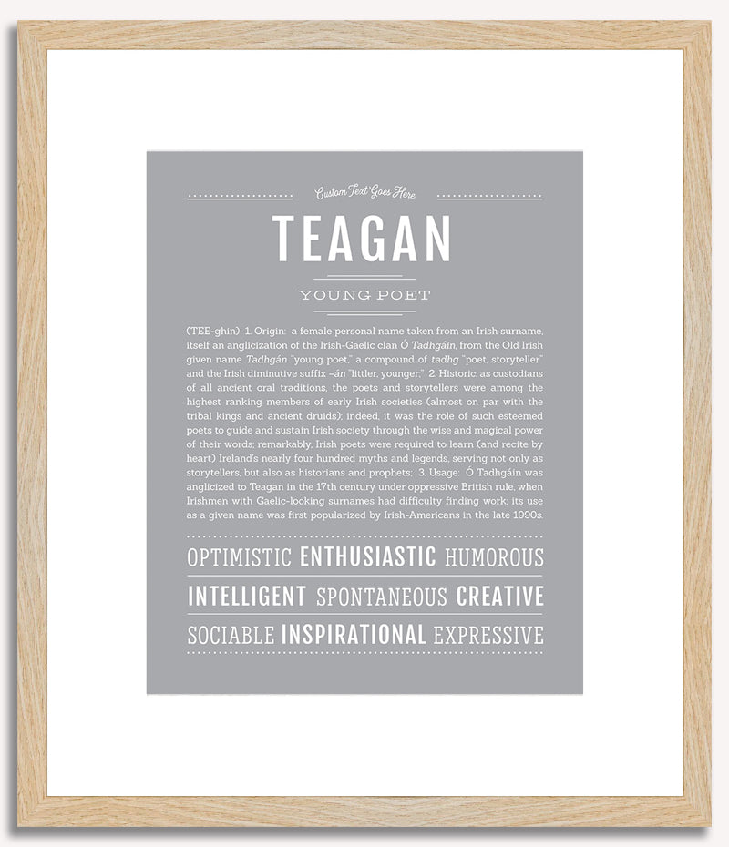 Teagan (male) | Name Art Print