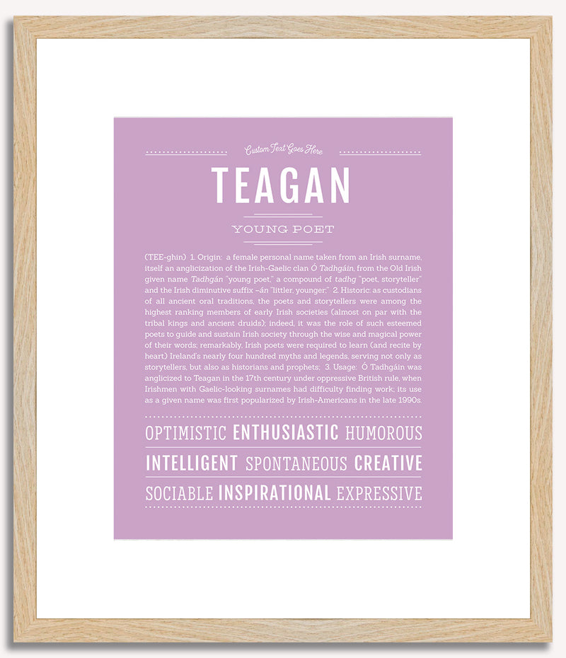 Teagan (male) | Name Art Print