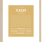 Teagan (female) | Name Art Print