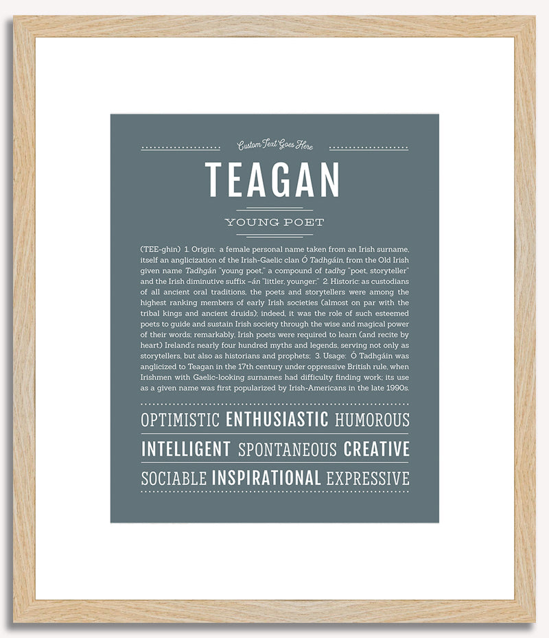 Teagan (male) | Name Art Print