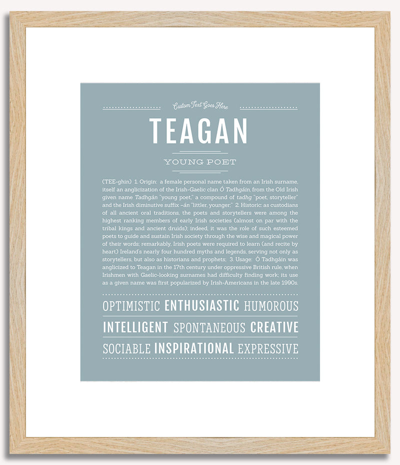 Teagan (female) | Name Art Print