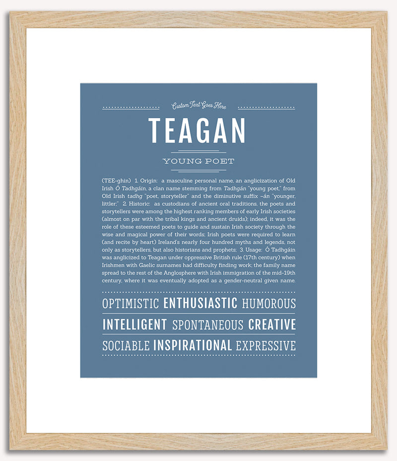 Teagan (male) | Name Art Print