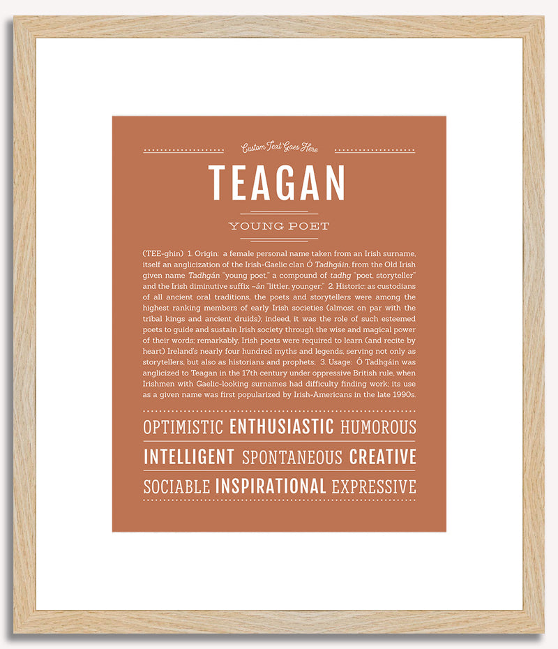 Teagan (male) | Name Art Print