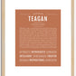 Teagan (female) | Name Art Print