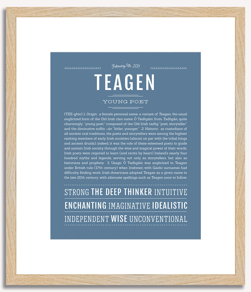 Teagen (female) | Name Art Print