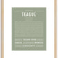 Teague | Name Art Print