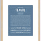 Teague | Name Art Print