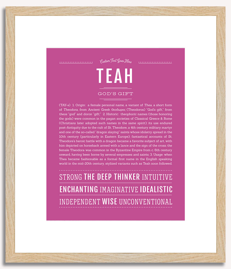 Teah | Name Art Print