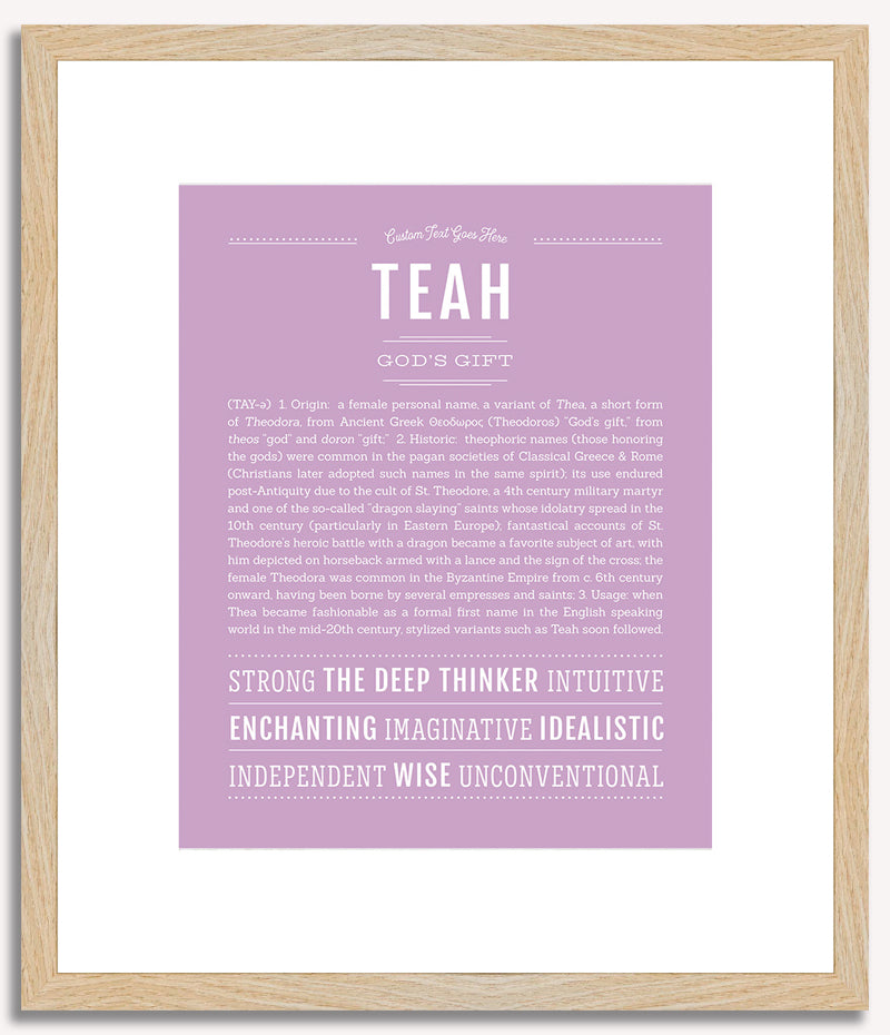 Teah | Name Art Print