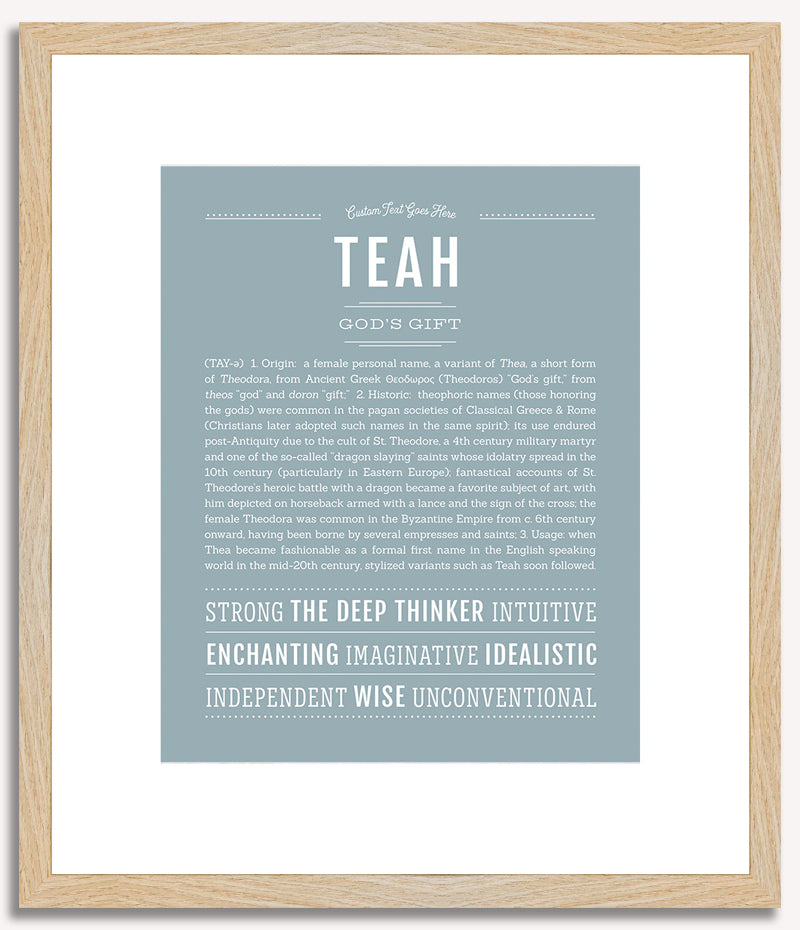 Teah | Name Art Print