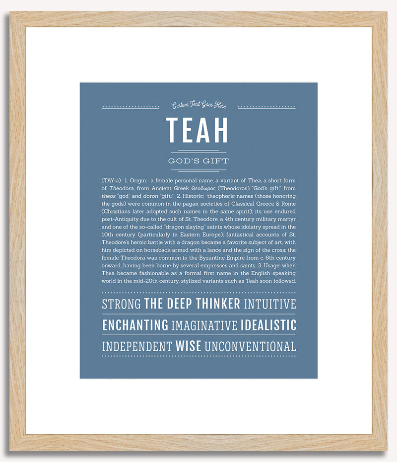 Teah | Name Art Print