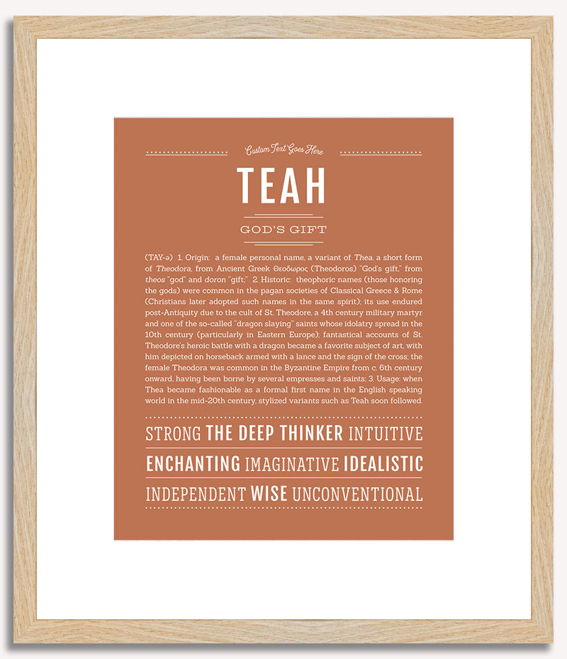 Teah | Name Art Print