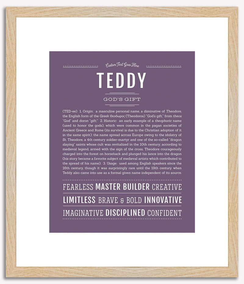 Teddy | Name Art Print