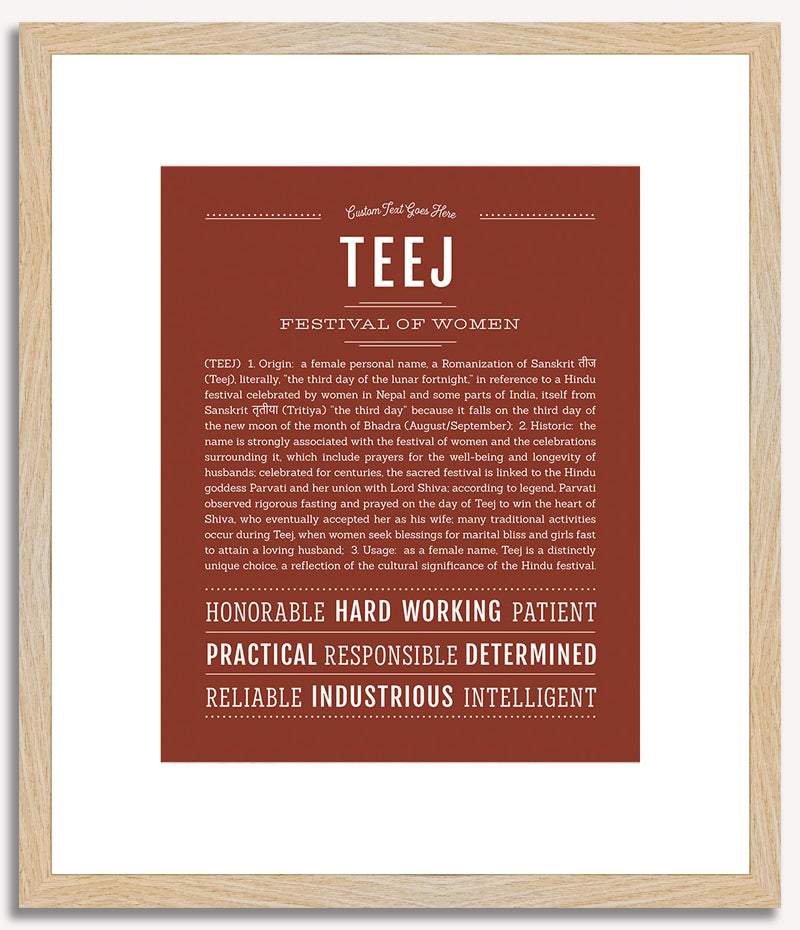 Teej | Name Art Print