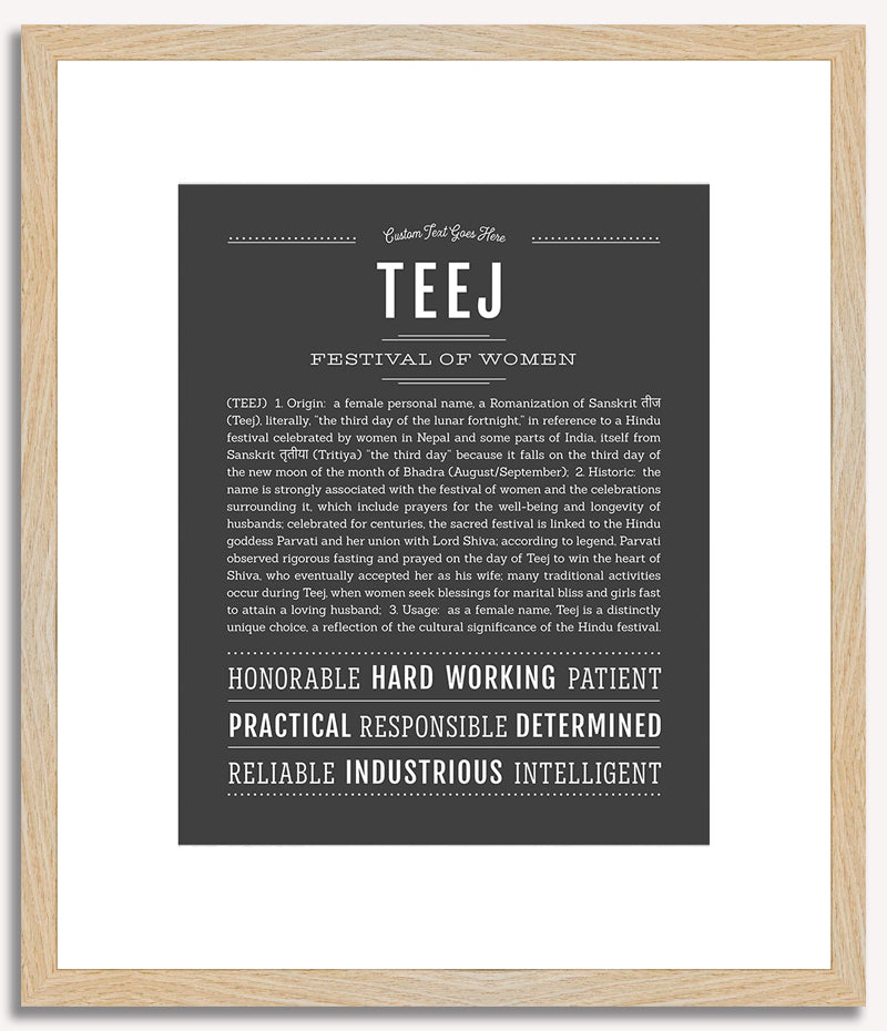 Teej | Name Art Print