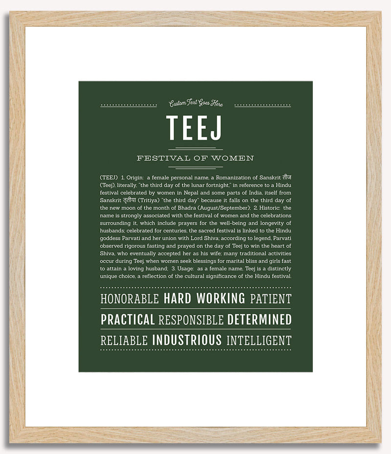 Teej | Name Art Print