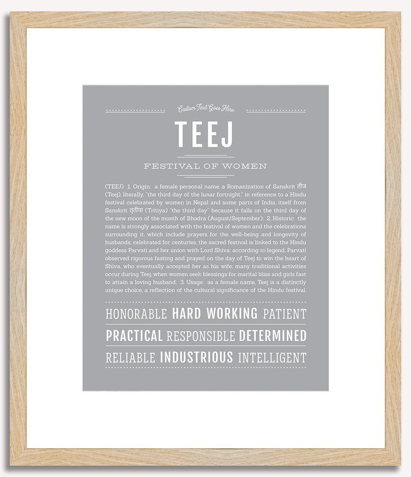 Teej | Name Art Print