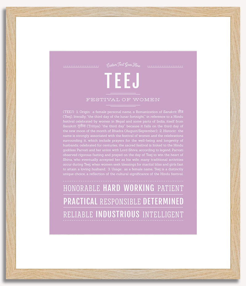 Teej | Name Art Print