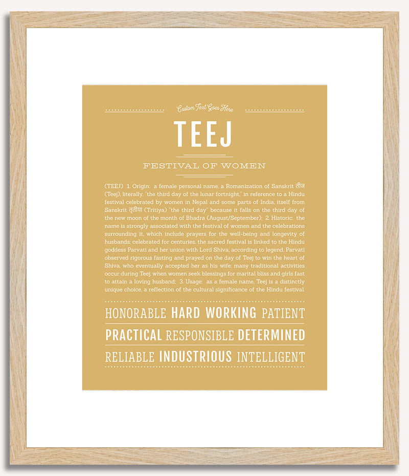 Teej | Name Art Print