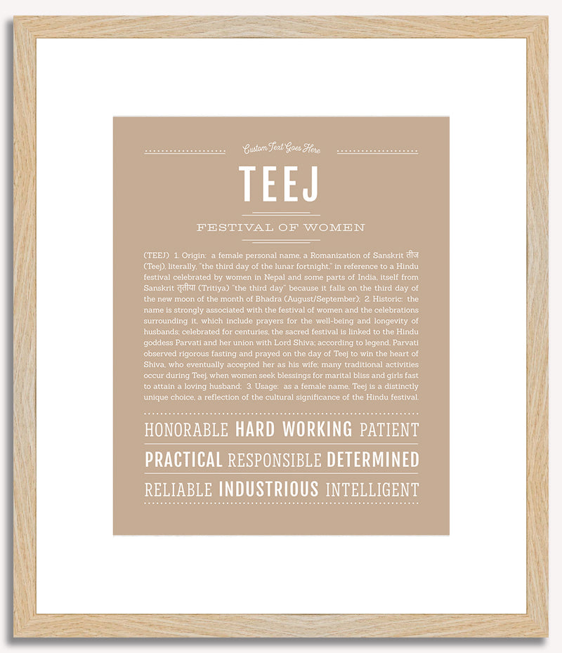 Teej | Name Art Print