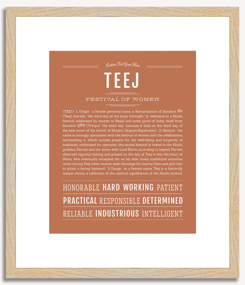 Teej | Name Art Print