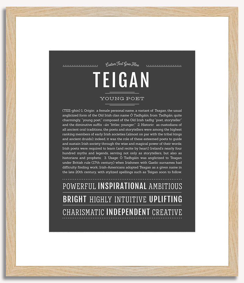 Teigan | Name Art Print