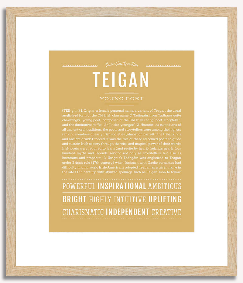 Teigan | Name Art Print