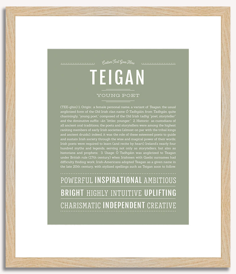 Teigan | Name Art Print