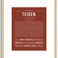 Teigen | Name Art Print