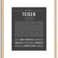 Teigen | Name Art Print