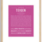 Teigen | Name Art Print