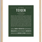 Teigen | Name Art Print