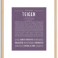 Teigen | Name Art Print