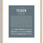 Teigen | Name Art Print