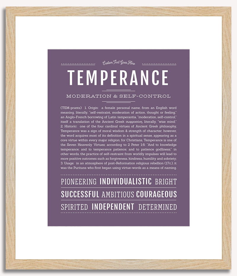 Temperance | Name Art Print