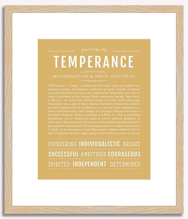 Temperance | Name Art Print