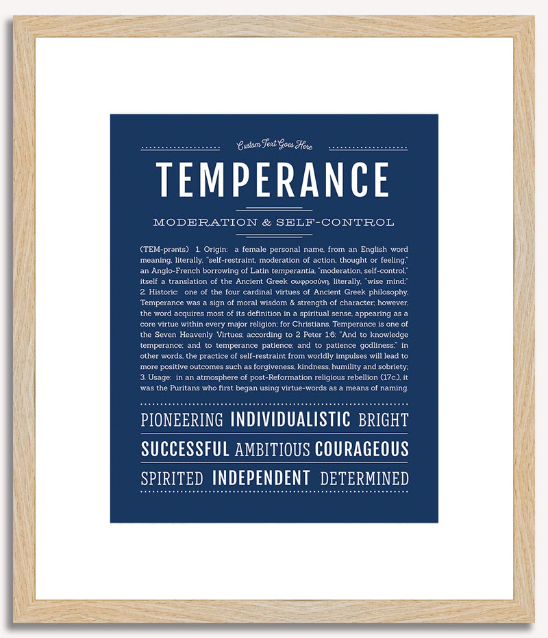 Temperance | Name Art Print