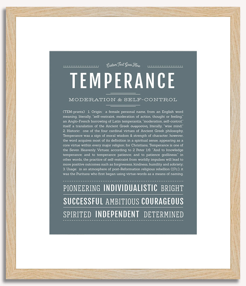 Temperance | Name Art Print