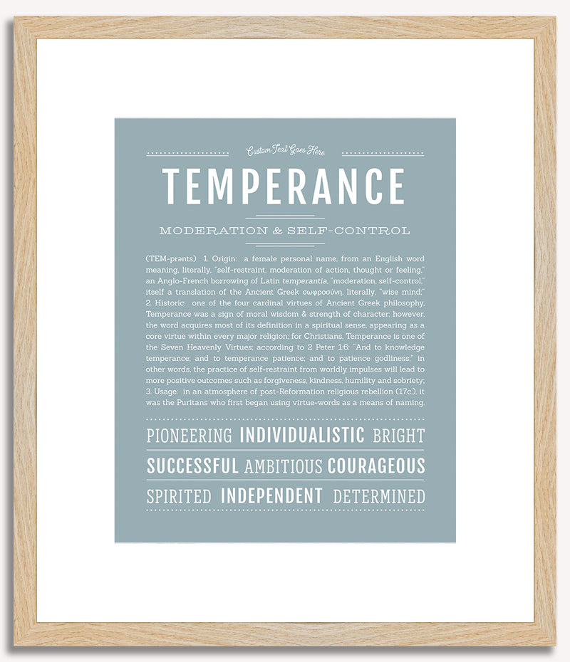 Temperance | Name Art Print