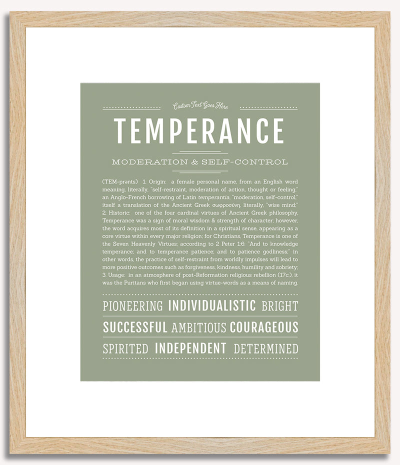 Temperance | Name Art Print