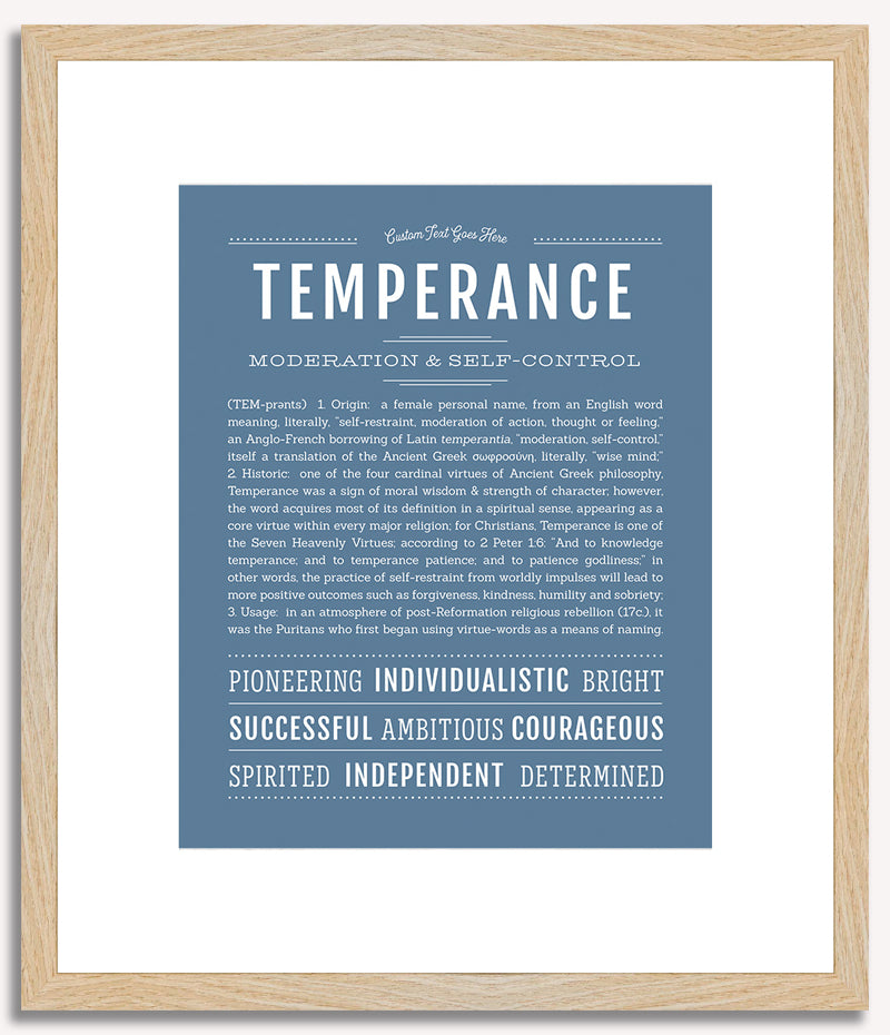 Temperance | Name Art Print