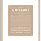 Temperance | Name Art Print