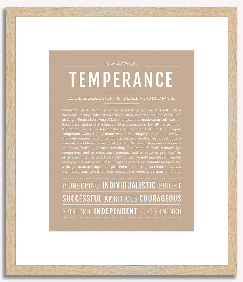 Temperance | Name Art Print