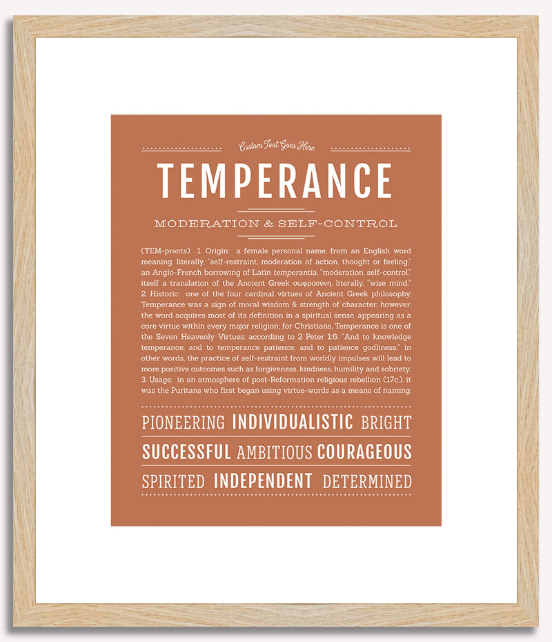 Temperance | Name Art Print